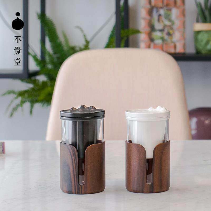 不觉堂创意便携泡茶杯陶瓷分离杯办公随手杯旅行茶具旅行杯带内胆