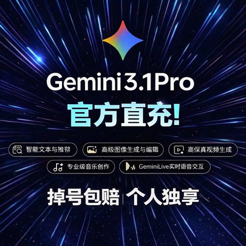 Gemini3pro！官方直充个人独享
