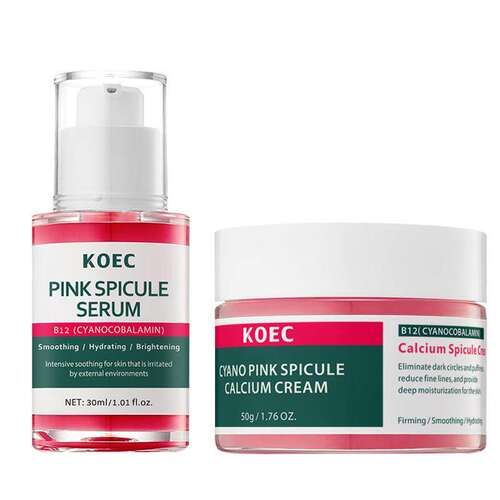 爆款钙粉微针面霜+粉微针精华Pink Spicule Serum&Cream