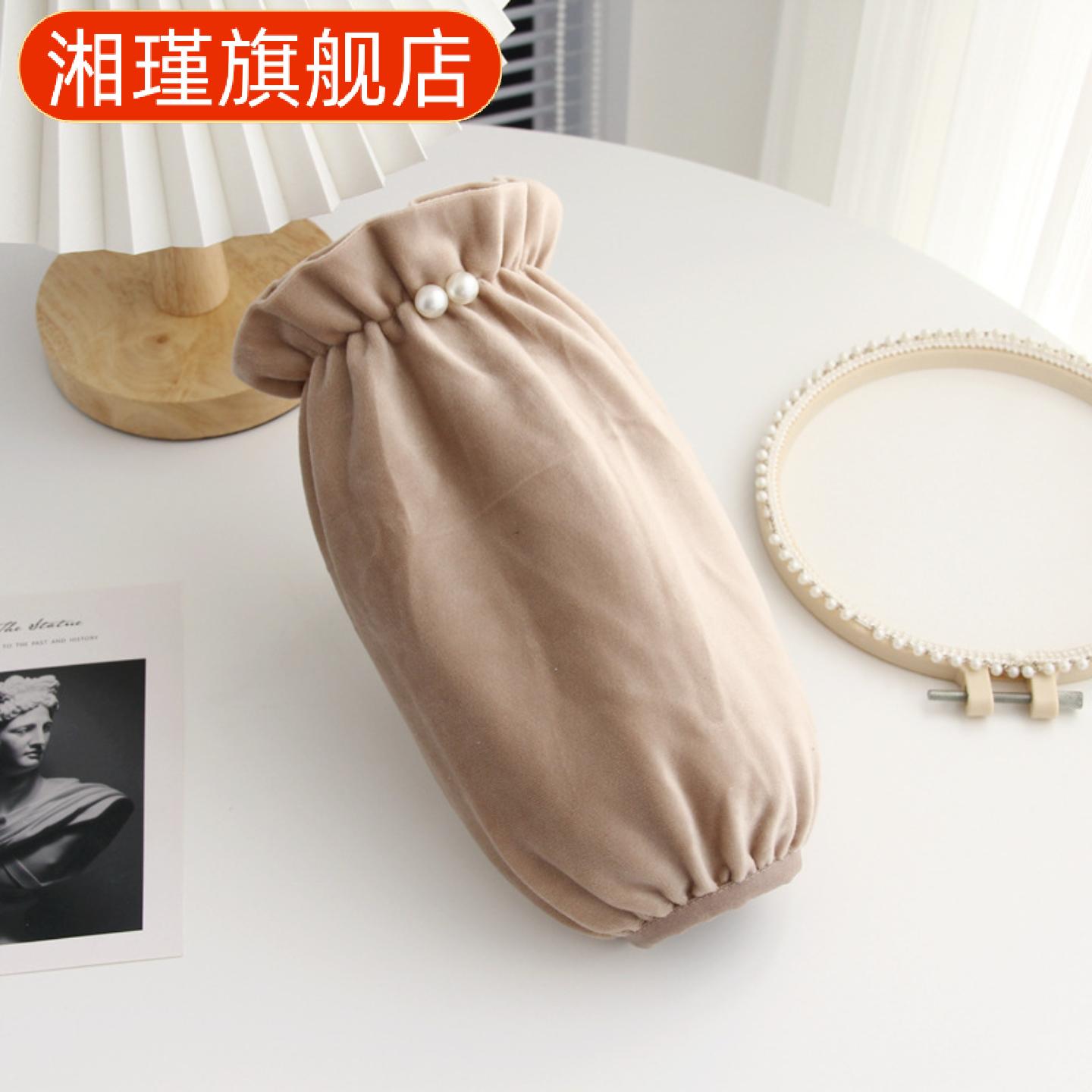 秋冬新款珍珠袖套女短款可爱护袖