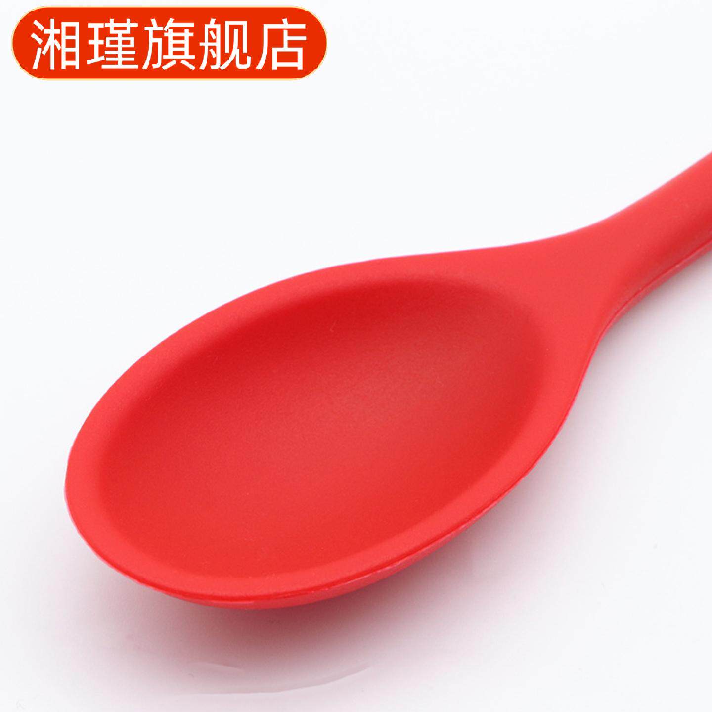 硅胶儿童辅食勺小号半透明耐高温