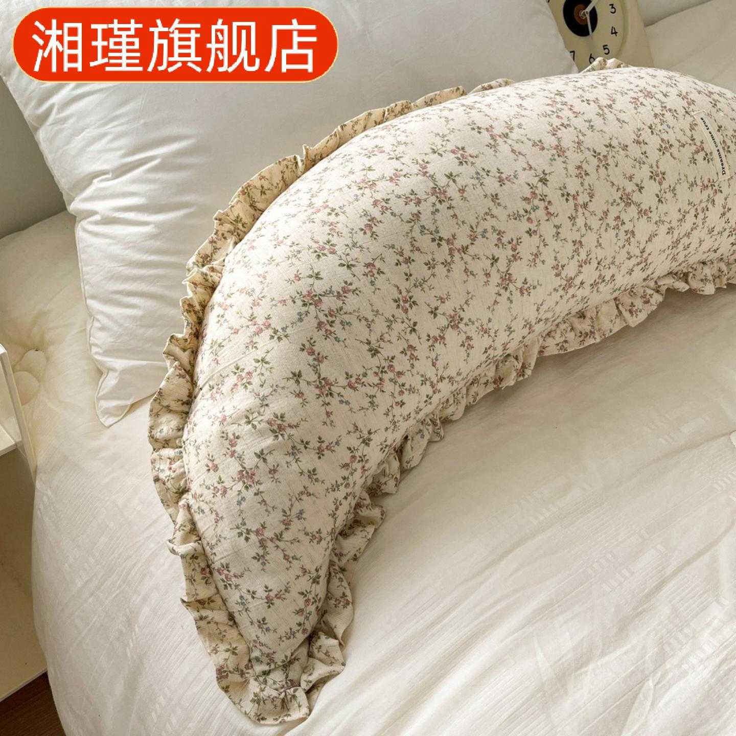 柔软棉麻月亮形多功能孕妇抱枕|