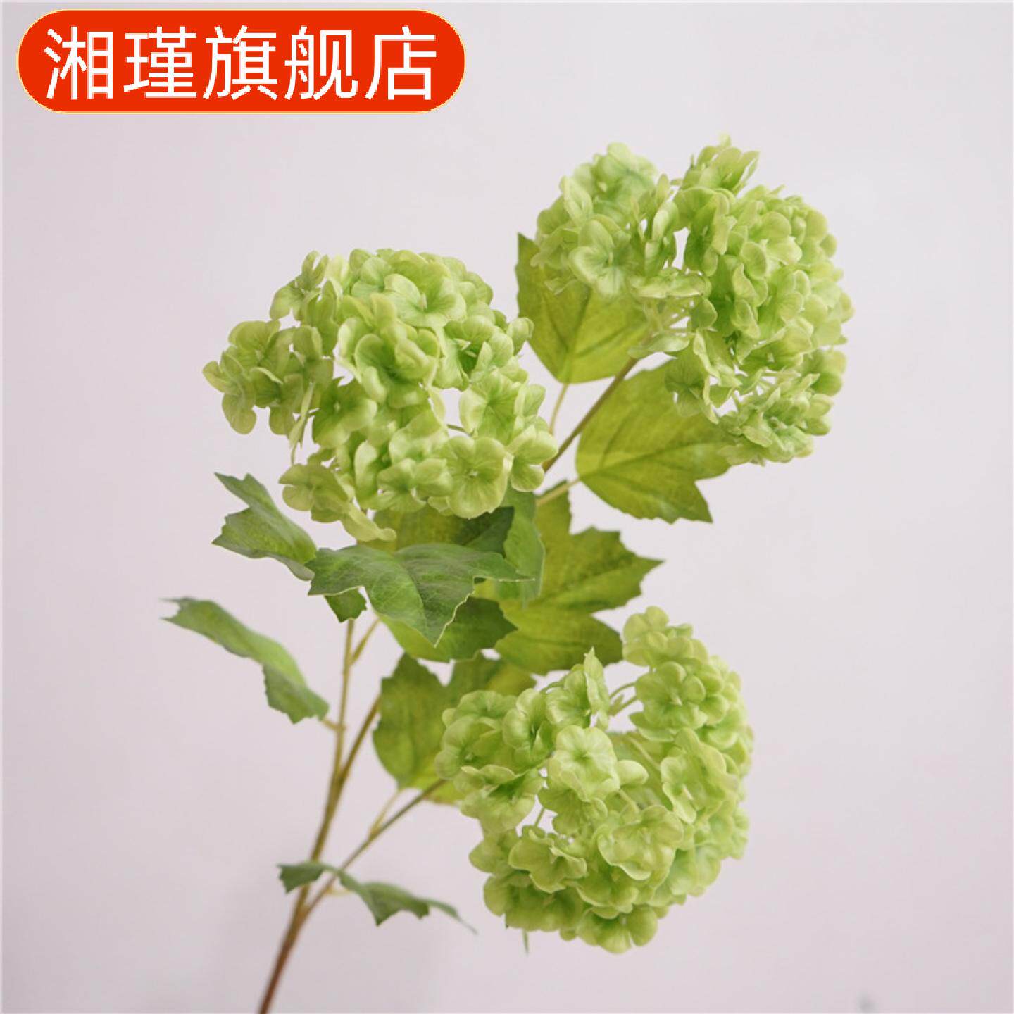 高品质仿真绣球花单枝雪球花保湿