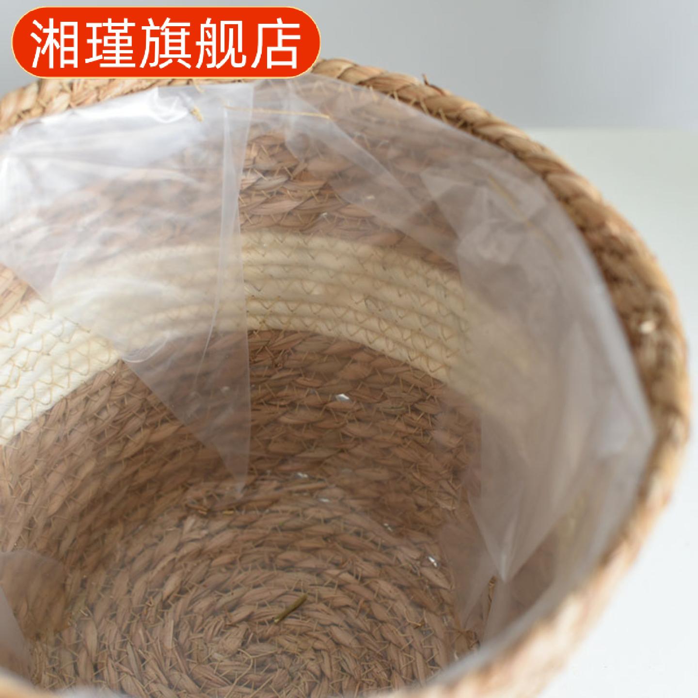 草编花篮创意竹筐藤编盆栽植物
