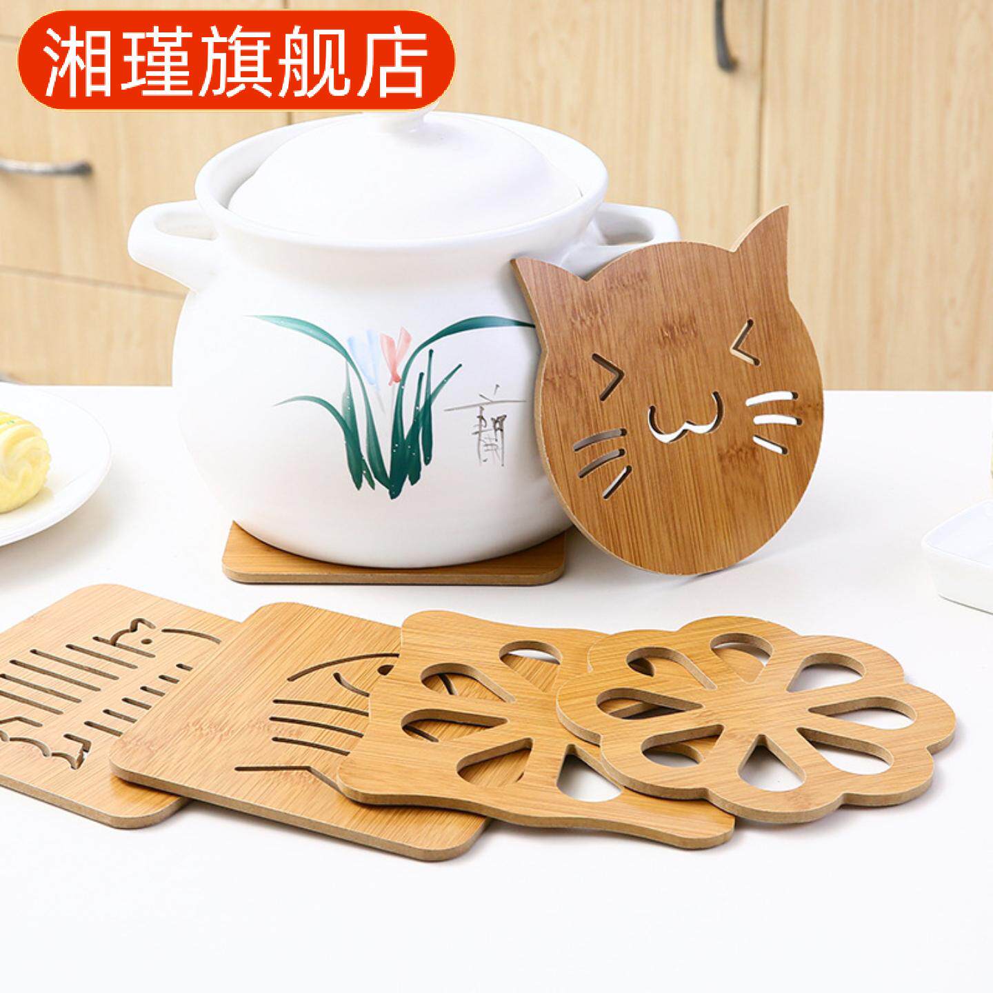 木质卡通隔热垫防滑创意茶杯垫