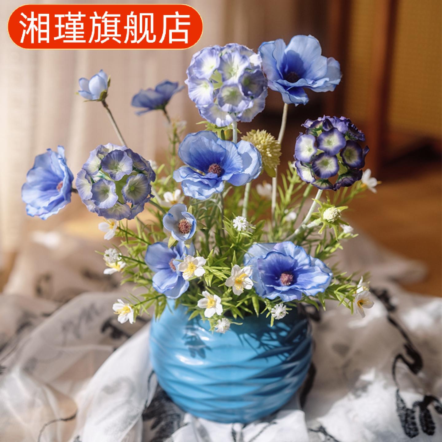 新款仿真玫瑰牡丹雏菊插花盆栽高