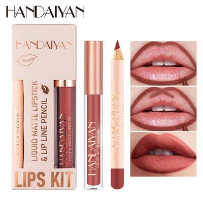 Velvet Matte Lip Liner & Lip Gloss Set丝绒哑光唇线笔唇釉套装