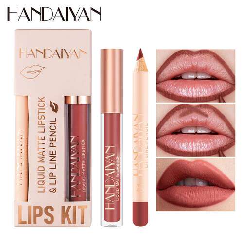Velvet Matte Lip Liner & Lip Gloss Set丝绒哑光唇线笔唇釉套装