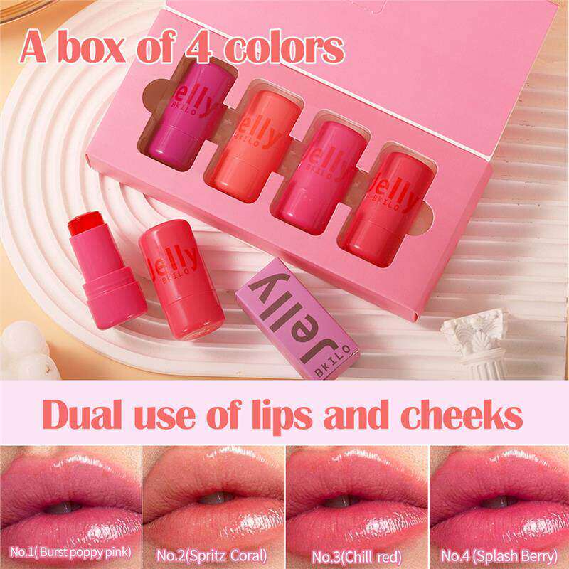 Multi-Use Lip & Cheek Jelly Makeup Kit 透明果冻腮红棒 水润