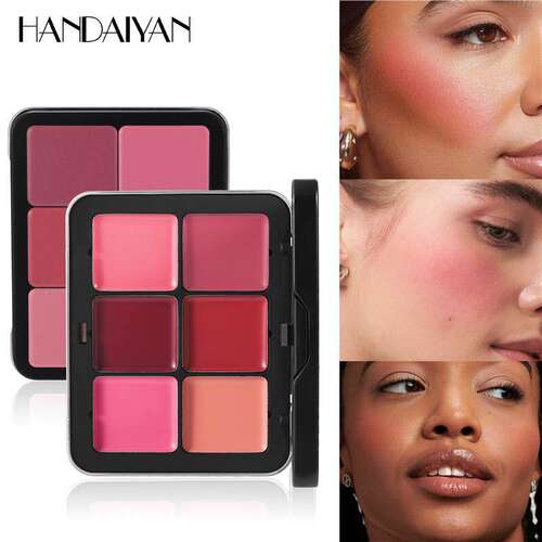 12 Colors Iron Box Blush Palette 12色铁盒多用高光修容腮红盘