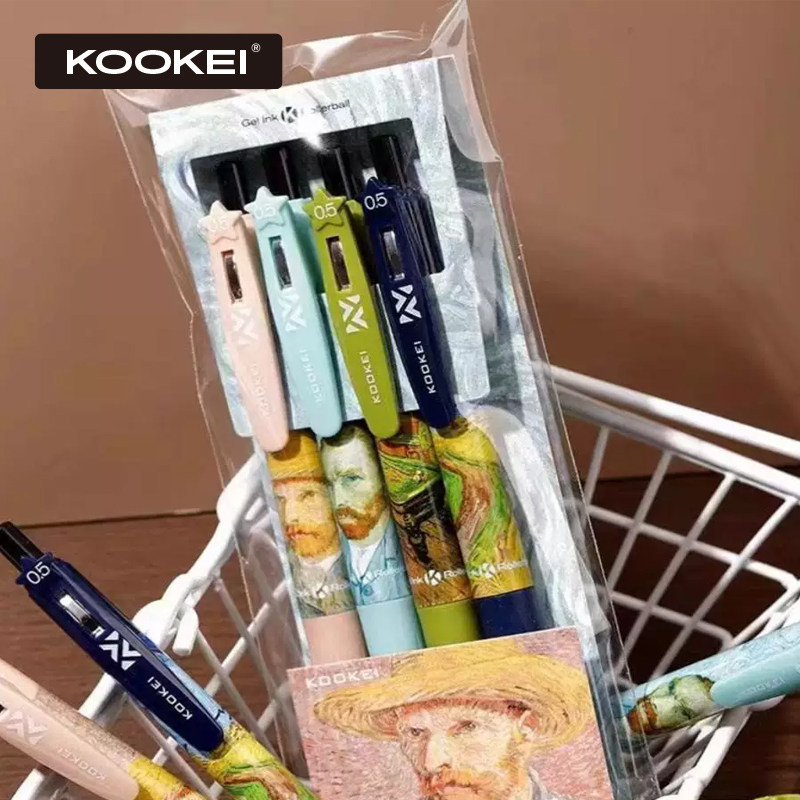 KOOKEI中性笔限定彩杆油画梵高图片