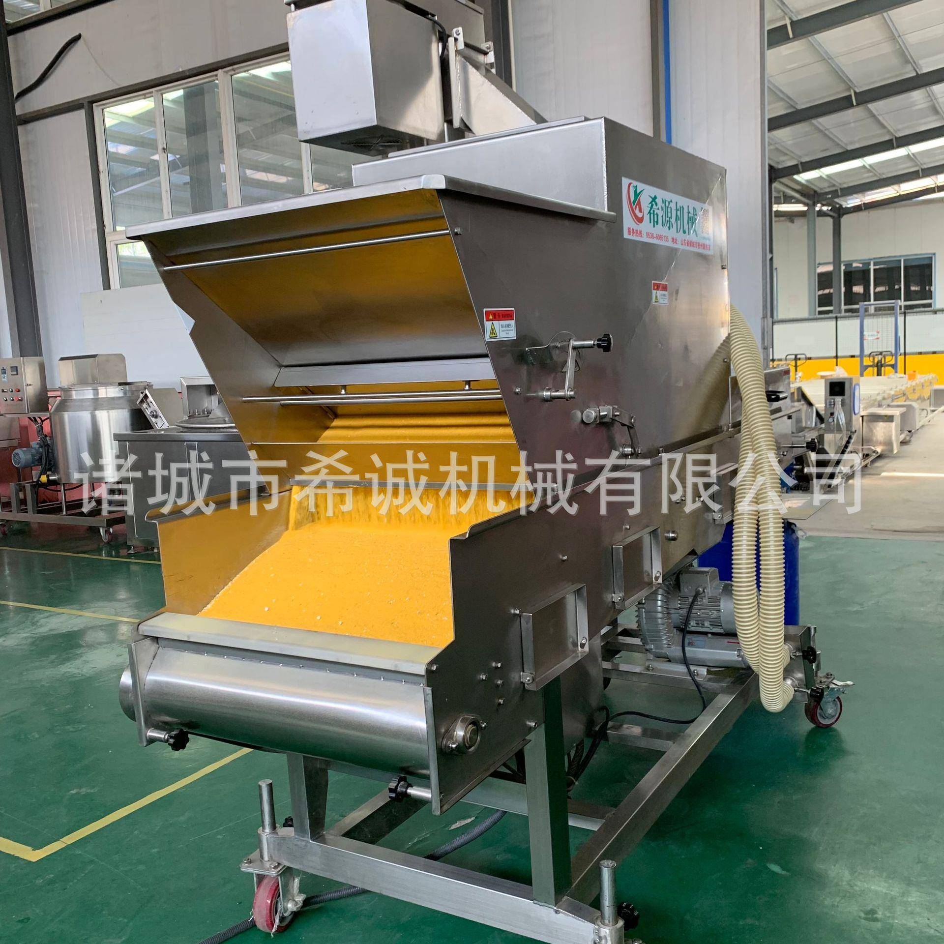 鸡排鸡柳鱼排裹糠机雪花糠面包糠上屑机食品厂商用全自动上糠机