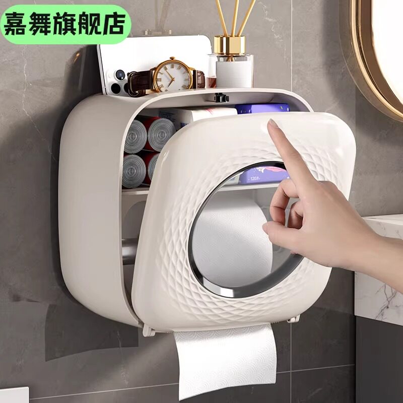 免打孔壁挂纸巾盒1631图片