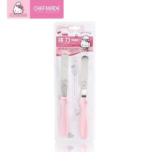 学厨KITTY 食品级不锈钢奶油奶油蛋糕抹刀裱花刮刀2件套烘焙工具