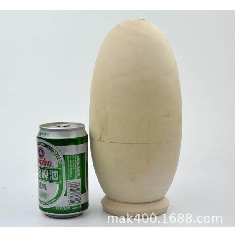 套娃10层木胎白茬白胚蛋形套娃没画的套娃套娃