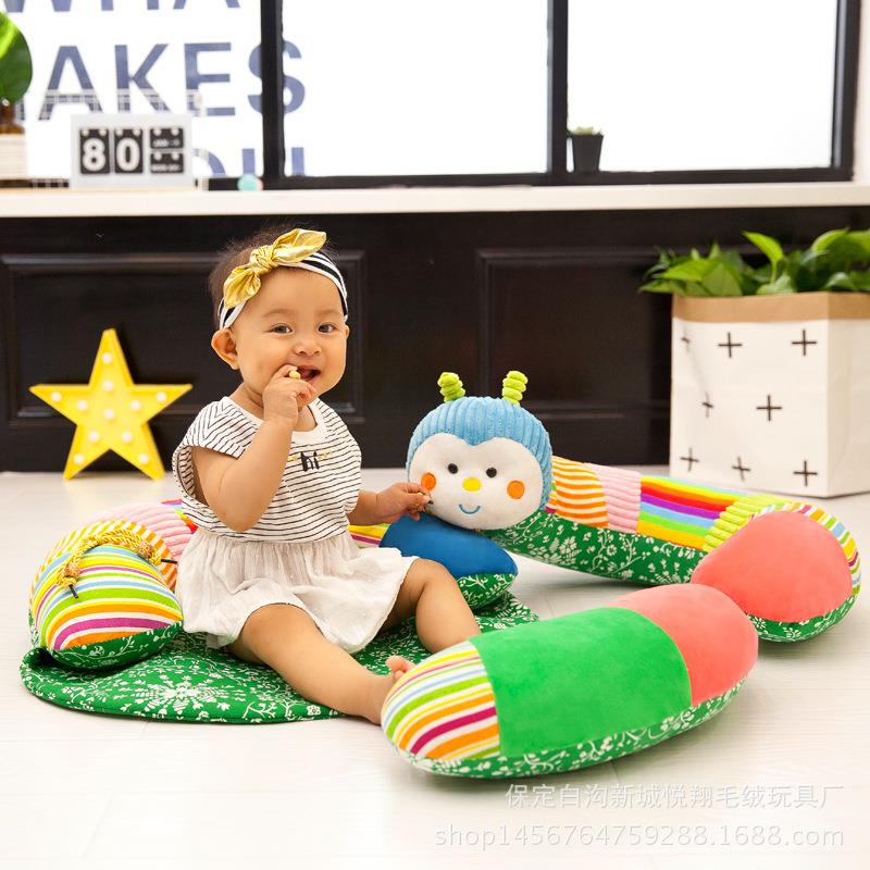 新款卡通宝宝学座椅婴幼儿安全坐椅毛毛虫小沙发毛绒玩具