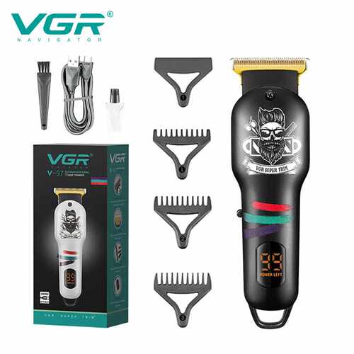 VGR971新款油头专业电推剪充电式男士剪头发涂鸦数显理发器