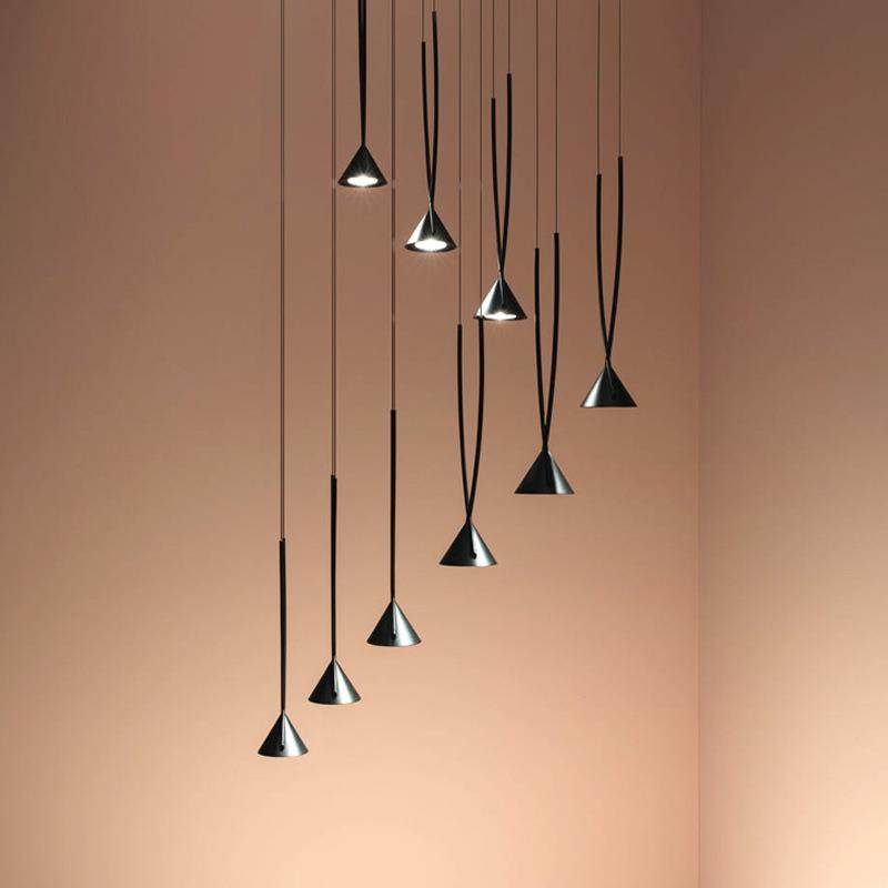 北欧楼梯间前台餐厅吧台床头客厅挑空跃层旋转别墅复式楼长线吊灯,家装灯饰光源,智能吊灯,淘宝优惠券,粉丝福利购,淘宝优惠卷