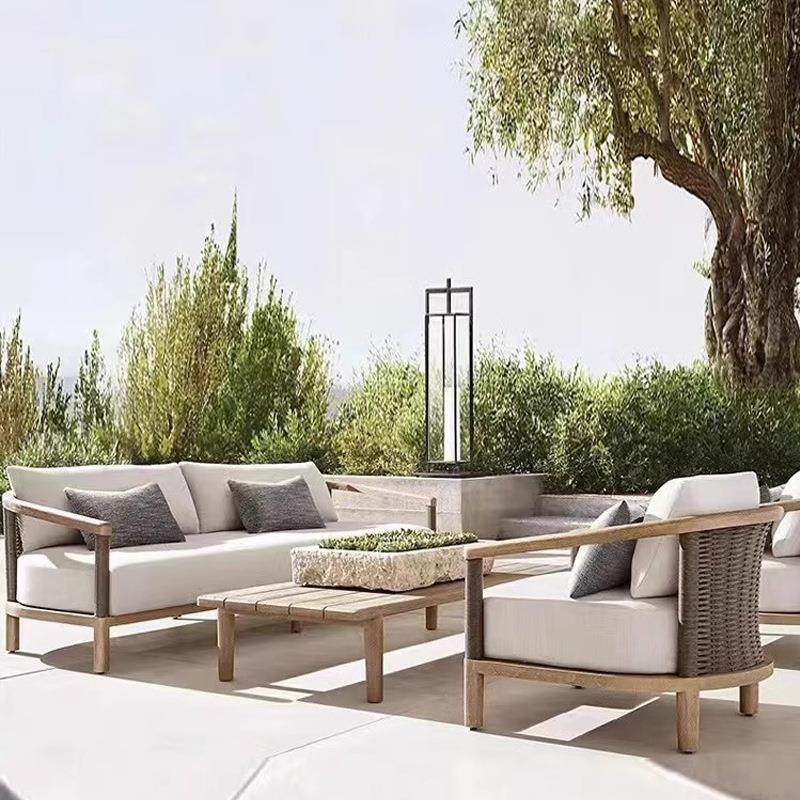 户外实木沙发酒店露台别墅花园庭院泳池休闲藤椅设计师防水晒家具,住宅家具,户外沙发,淘宝优惠券,粉丝福利购,淘宝优惠卷
