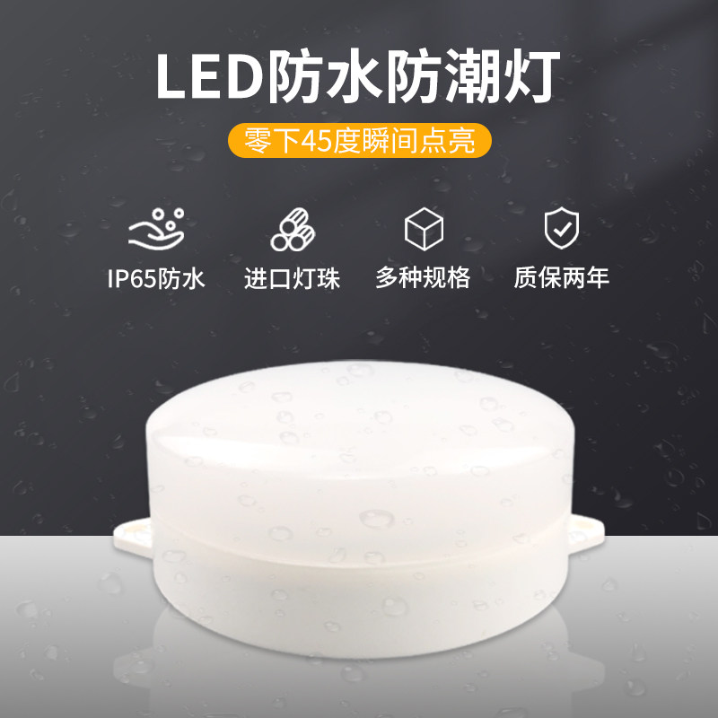 LED冷库专用灯15W防潮防爆防水三防灯浴室卫生间户外灯光照明灯具