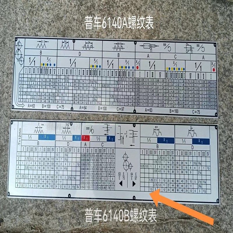 沈阳CA6140机床配件CA6150B A车床螺纹表 板数字表铁片