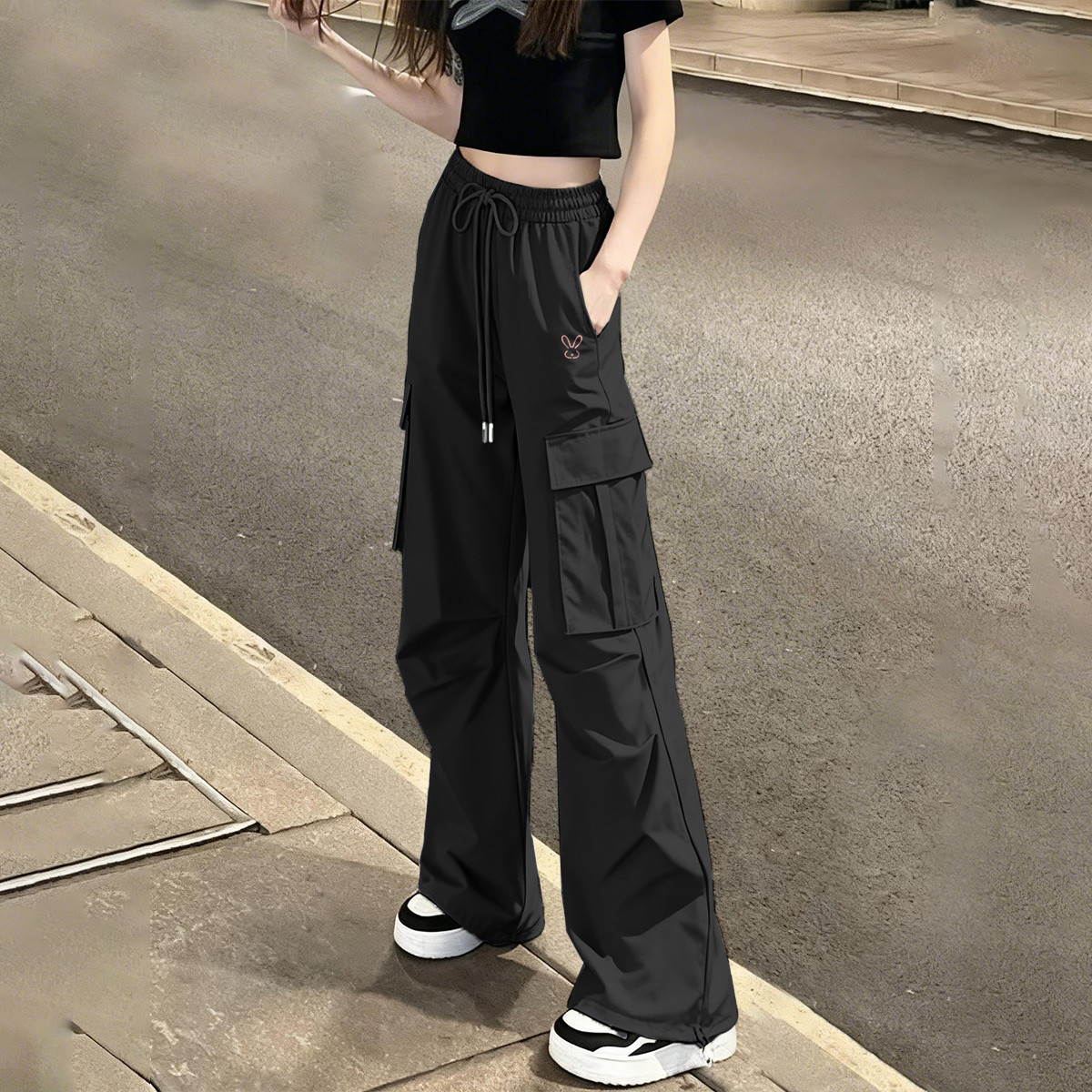 MJSTYLE裤子阔腿工装裤女酷飒风图片