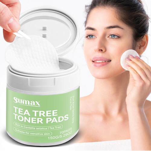 Tea Tree Toner Pads 茶树爽肤棉片 补水保湿清洁提亮150g/70片