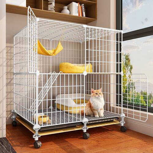 猫笼子加粗加固室内家用二层超大自由空间厕所一体不占地幼猫窝屋