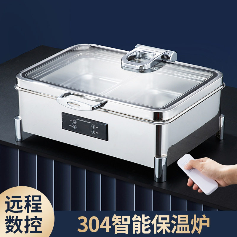 不锈钢可视自助餐炉电加热布菲炉 酒店保温炉液压早餐保温锅餐具