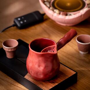 围炉煮茶壶罐茶烤奶太湖石煮茶把侧壶碳火煮茶罐炉明干烧家用煮火