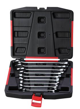 力易得9件全抛光两用扳手套装梅开扳手组套8-19mm E1527