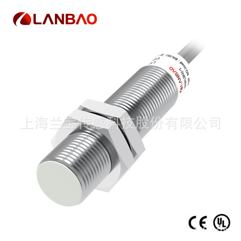 兰宝金属圆柱传感器LR12X埋入2mm 2m引线 IP67电感应接近开关