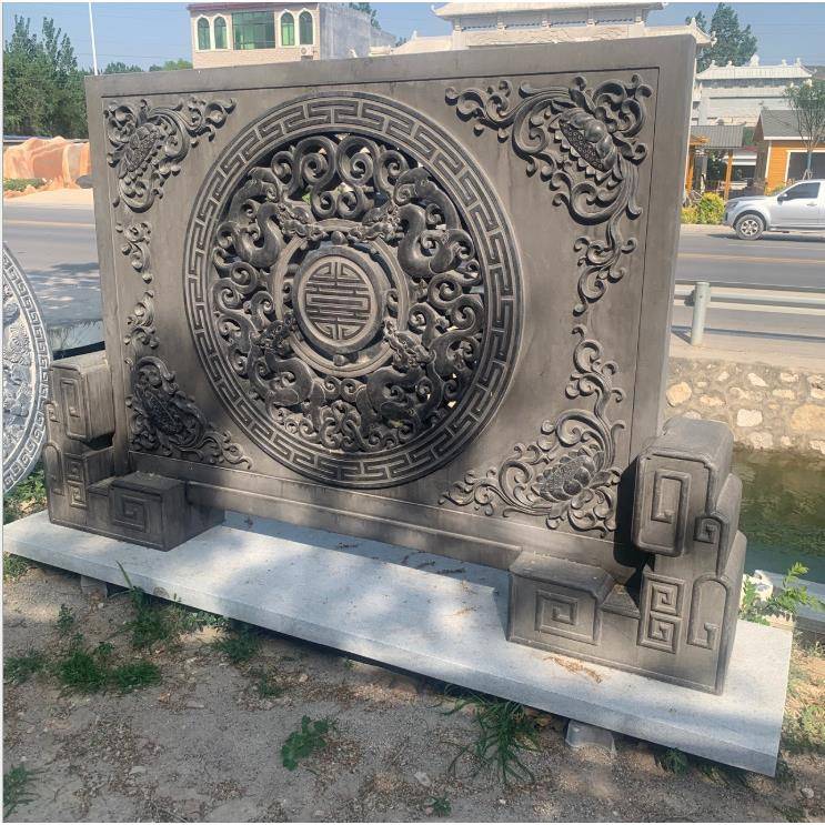 仿古石雕石雕摆件汉白玉浮雕摆件老石雕石雕花草摆件浮雕曲阳石雕