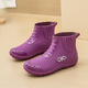 外穿短筒加绒保暖雨靴防滑轻便厨房胶鞋 新款 成人时尚 女防水鞋 雨鞋