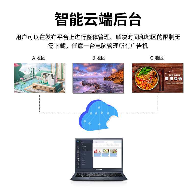 壁挂广告机27寸智能网络视频播放器奶茶店商场高清网络广告一体机