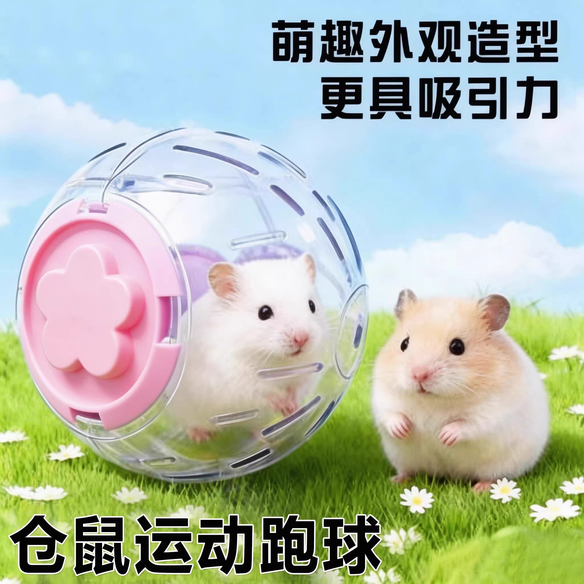 金丝熊仓鼠静音防咬运动跑球滚轮