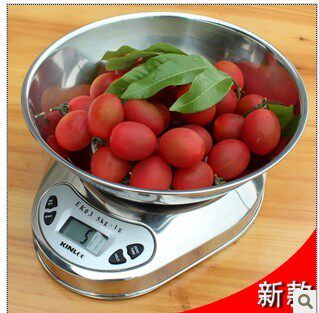 全不锈钢正品包裹秤 料理秤 电子秤 台秤 计量秤 配料秤 5kg/1g