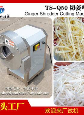小型瓜果切割机自动生姜切丝机嫩姜芽打碎机不锈钢姜丝条机