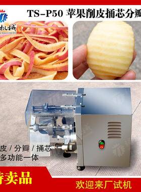 苹果去皮机不锈钢自动苹果削皮机苹果去皮分瓣捅芯机