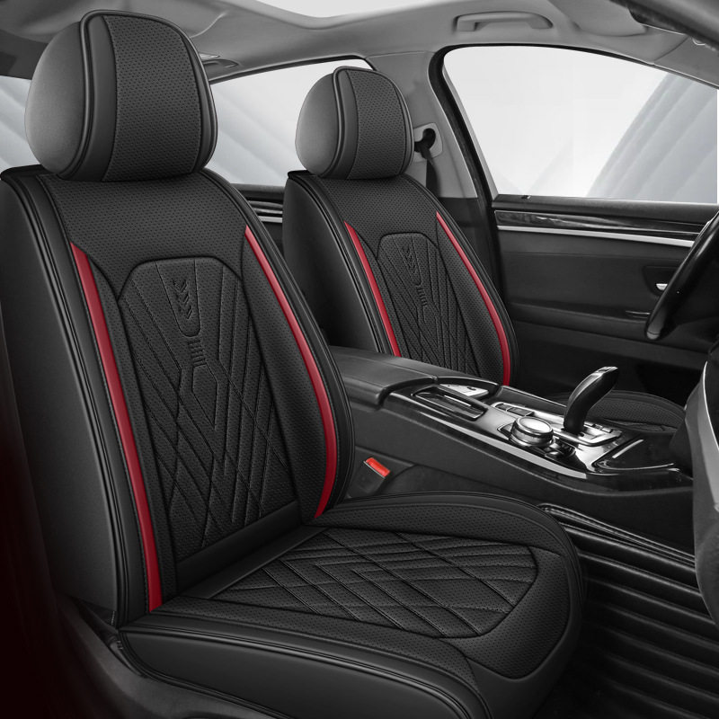 24年car seat cover新款座垫全包打孔皮四季通用汽车坐垫座套