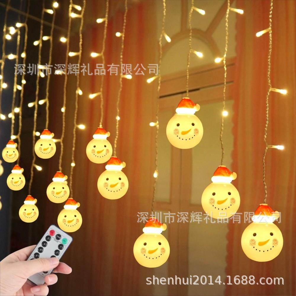 可爱雪人装饰冰条灯 户外电池盒8功能13键遥控定时USB星星灯,节庆用品/礼品,装饰灯,淘宝优惠券,粉丝福利购,淘宝优惠卷