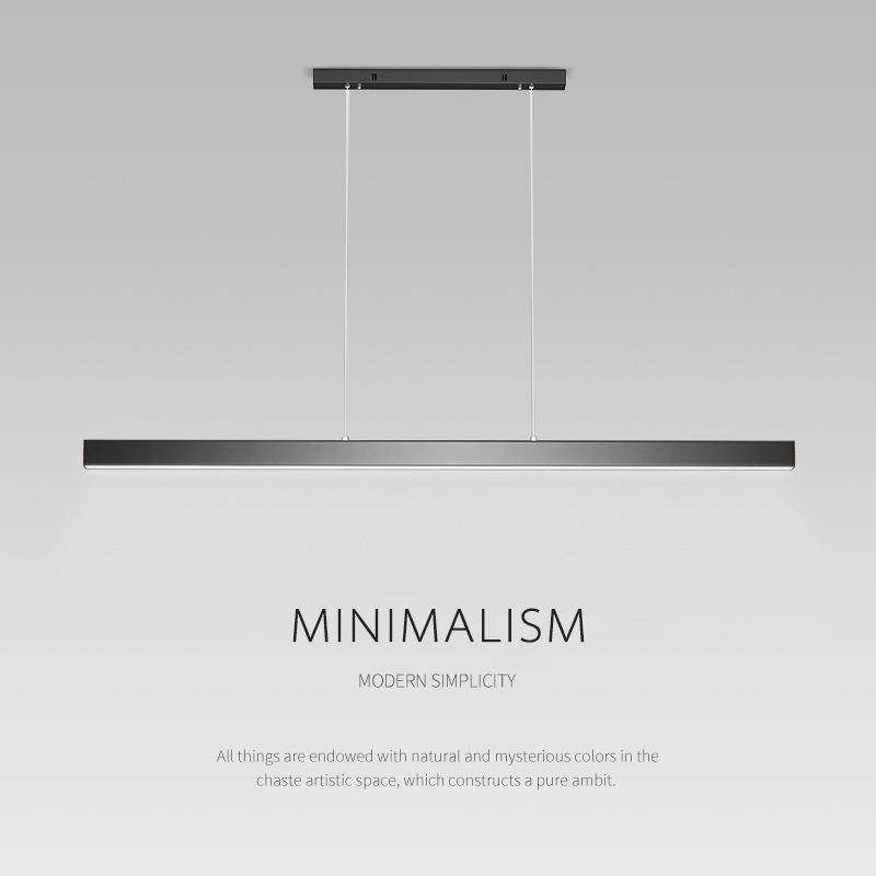 极简长条餐厅吊灯现代简约北欧吧台前台办公室led黑色一字餐桌灯,家装灯饰光源,智能吊灯,淘宝优惠券,粉丝福利购,淘宝优惠卷