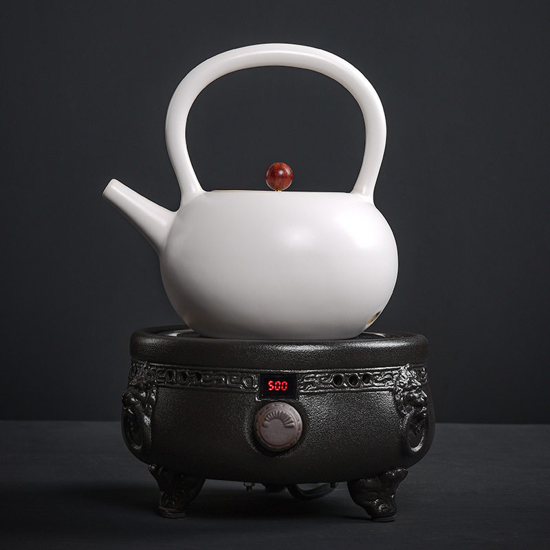明火炭烤柴烧手工烧水壶陶瓷茶壶煮茶壶围炉煮茶壶五行大号烧水壶