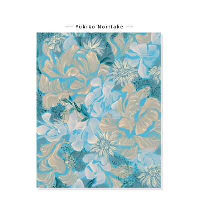 【Yukiko Noritake】现代治愈系装饰插画法式中古花卉ins风挂画芯