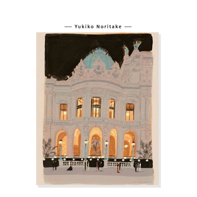 【Yukiko Noritake】法式中古建筑插画ins古堡风景艺术装饰挂画芯