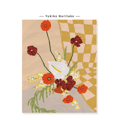 【Yukiko Noritake】法式中古花卉插画治愈ins轻奢艺术装饰挂画芯