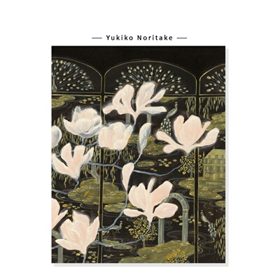 【Yukiko Noritake】法式中古花卉插治愈系ins轻奢艺术装饰挂画芯