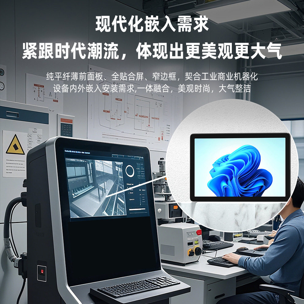 10.1寸工控一体机工业电脑迷你触摸主机PC收银点餐机商用一体机