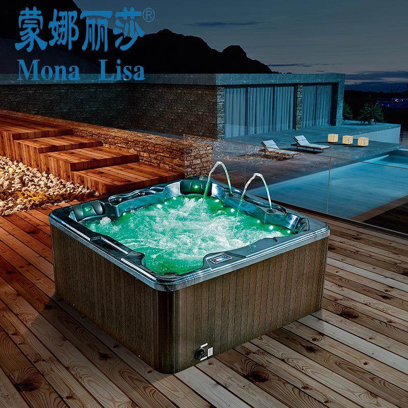 蒙娜丽莎全自动家用豪华户外超大型智能恒温冲浪按摩别墅SPA浴缸