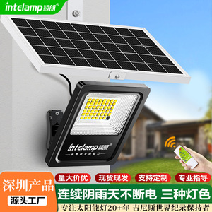 颖朗太阳能灯led庭院户外露营地防水新农村照明户外庭院投光灯